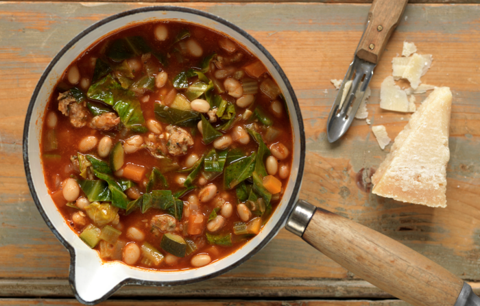 Rustic Tuscan Bean And Sausage Soup Recipe Food Republic 7986