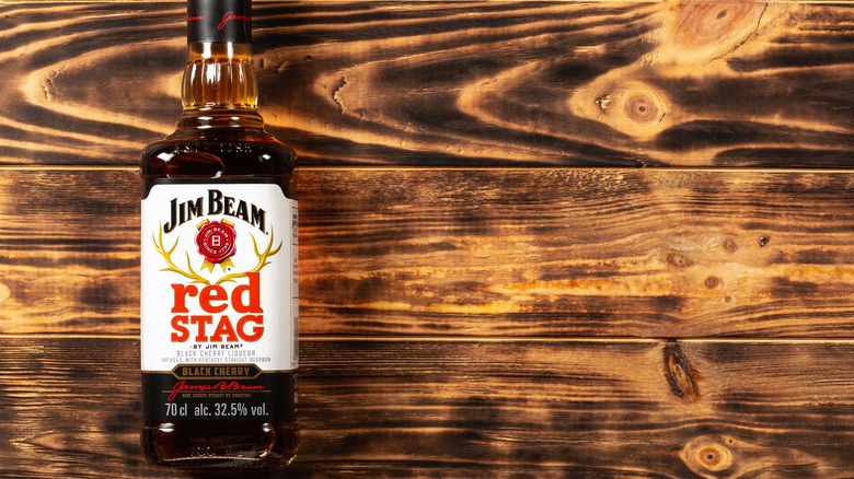 Jim Beam Red Stag on a table