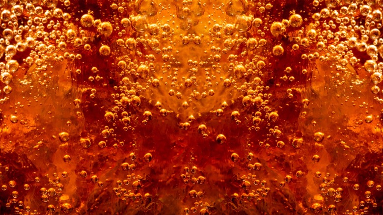 Close-up of soda carbonation