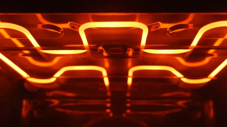 glowing hot broiler element