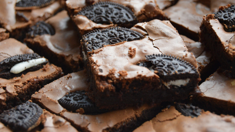 brownies with Oreos baked in