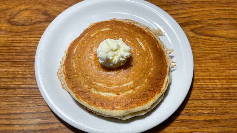 plain pancake with butter