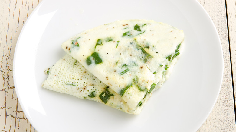 egg white and spinach omelet