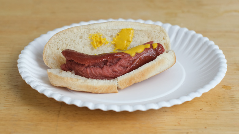 Hot dog with ripped casing