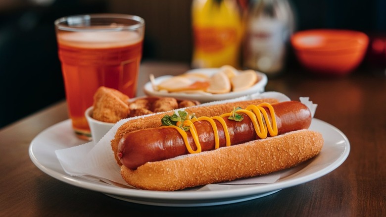 Deep fried hot dog