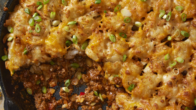 sloppy Joe tater tot casserole