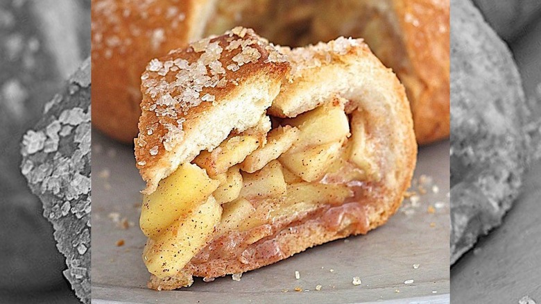 apple pie in a bread bowl