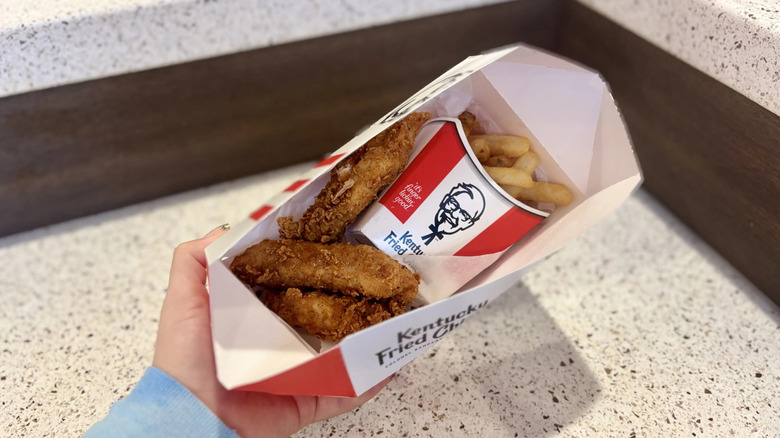 KFC chicken tenders and fries