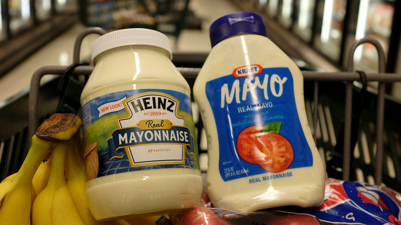 Two jars of may in shopping cart