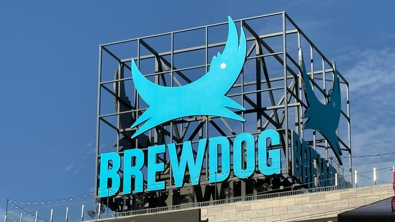 Brewdog sign with logo