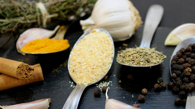 Various herbs and spices