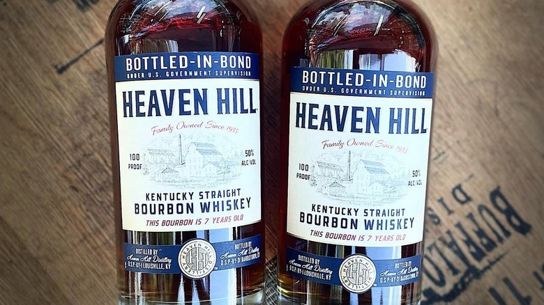 two bottles of heaven hill 