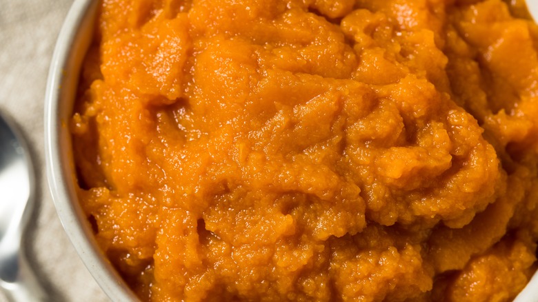 wet pumpkin puree