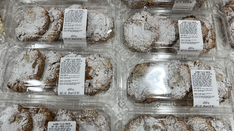 Display of almond danishes at Costco