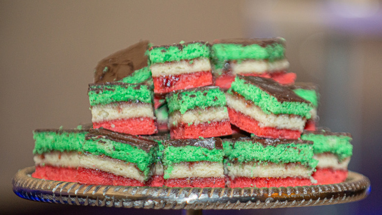 Italian flag rainbow cookies