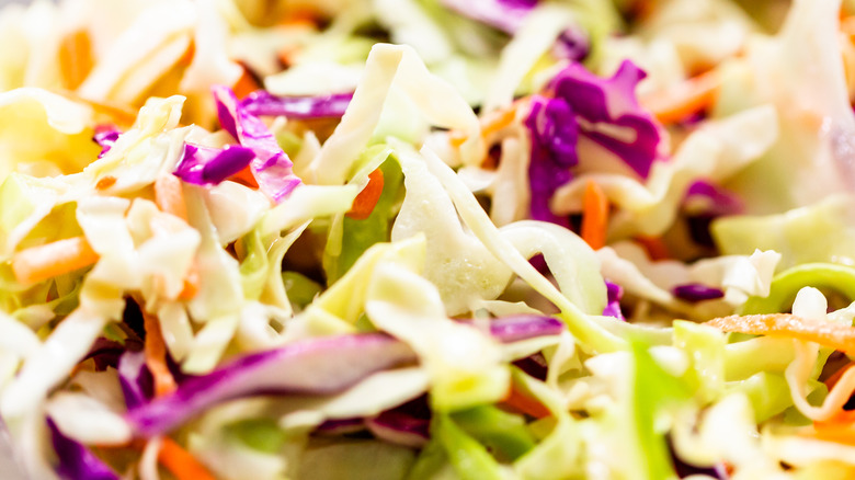 a close up image of coleslaw