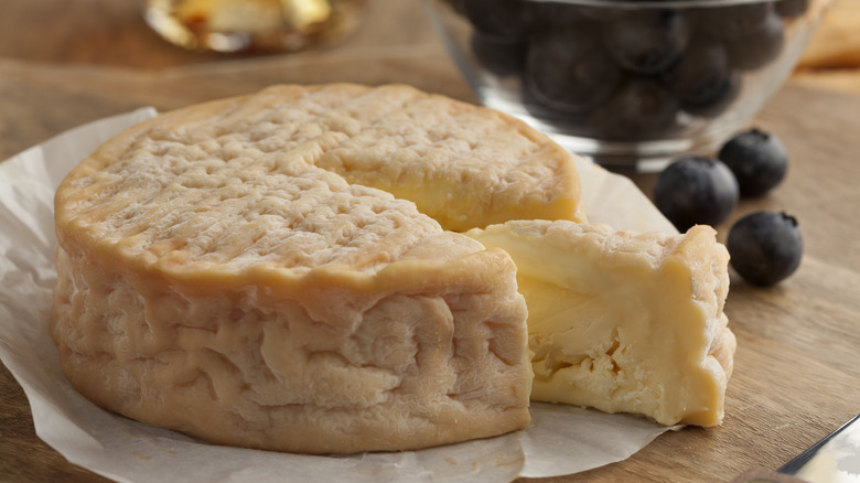 Epoisses cheese wheel