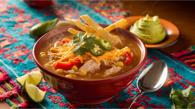 Bowl of tortilla soup