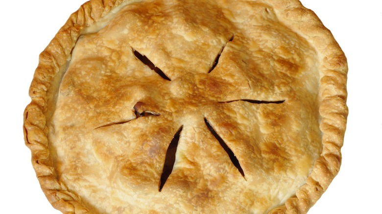 Close up of pie with vent holes