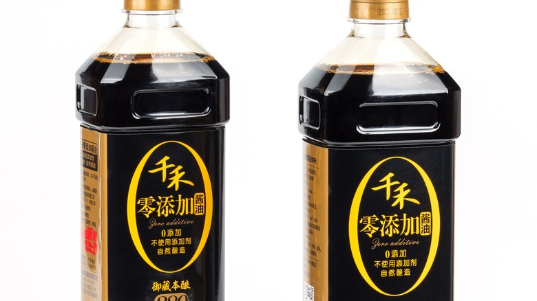 two soy sauce bottles