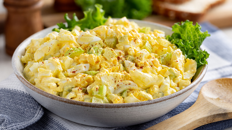 Large bowl of egg salad