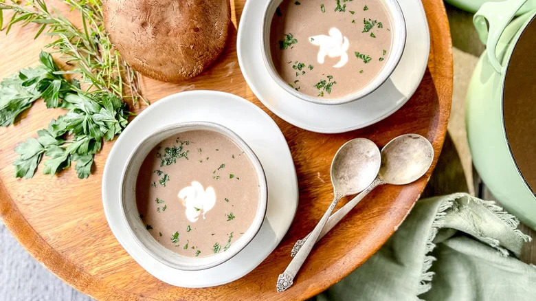 Vegan Porcini Mushroom and Herb soup
