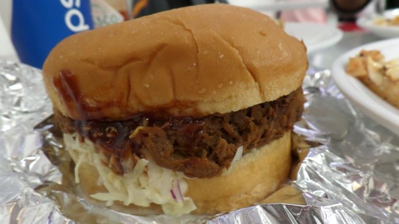 Costco BBQ Beef Brisket sandwich