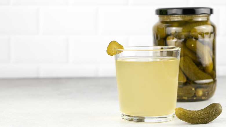 glass of pickle juice