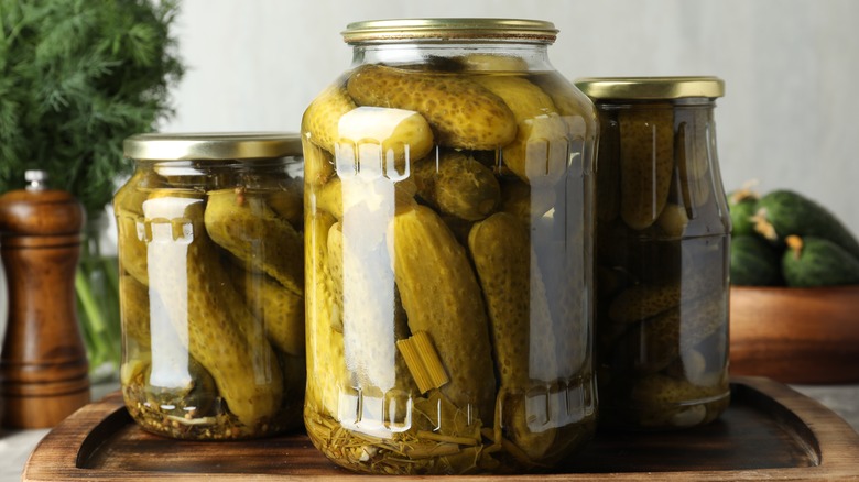 jars of pickles on board