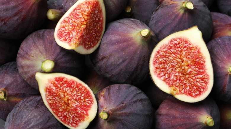 fresh figs cut open