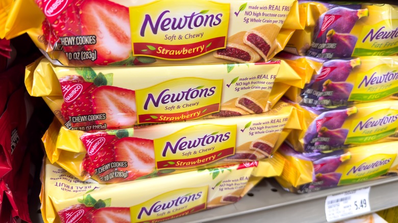 Newtons cookie packages on store shelf