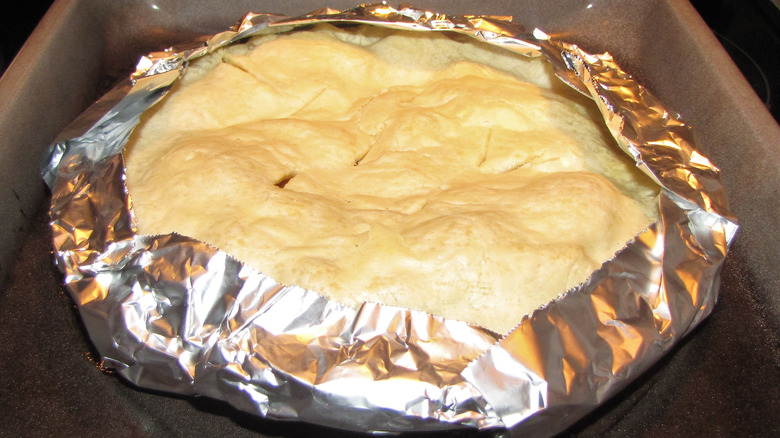 Pie crust with foil