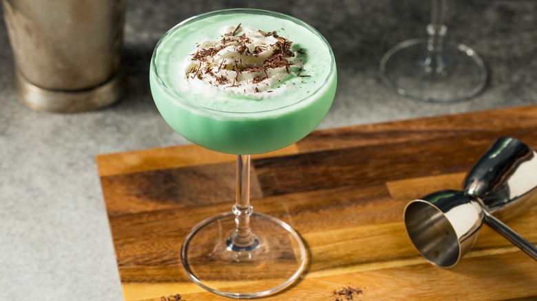 Frozen grasshopper cocktail