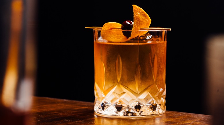 Old fashioned cocktail