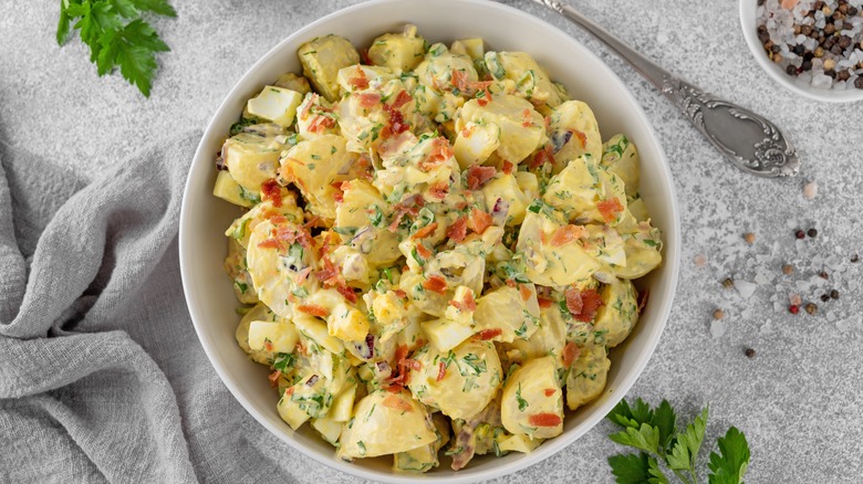 Potato salad with bacon