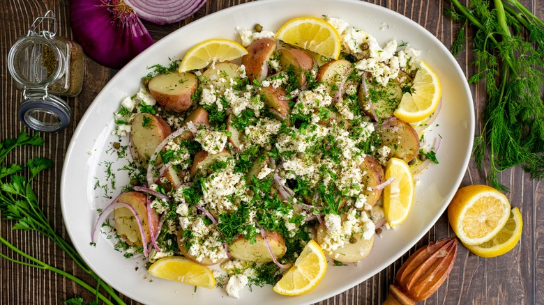 Greek-style potato salad