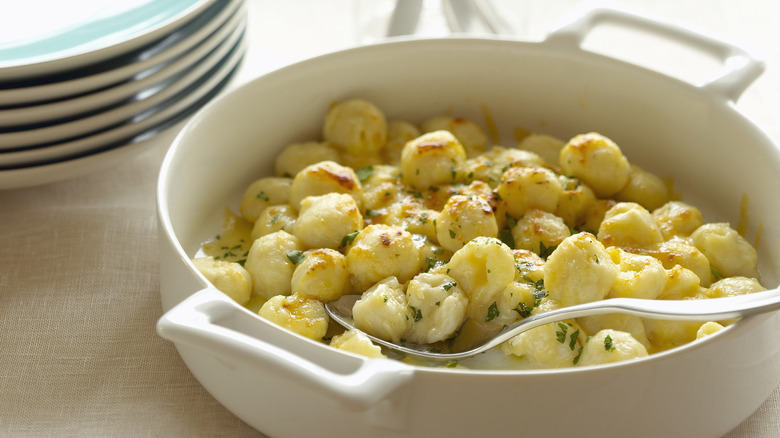 Ceramic bowl of gnocchi