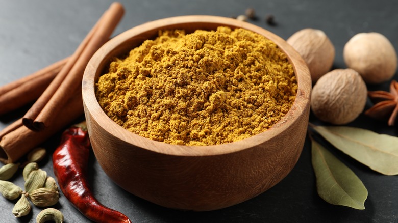 Curry powder in bowl