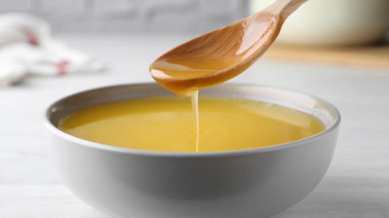 Spoonful of clarified butter