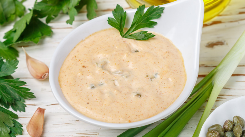 remoulade with fresh herbs and capers