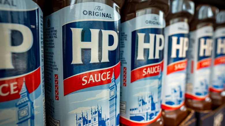 HP sauce bottles