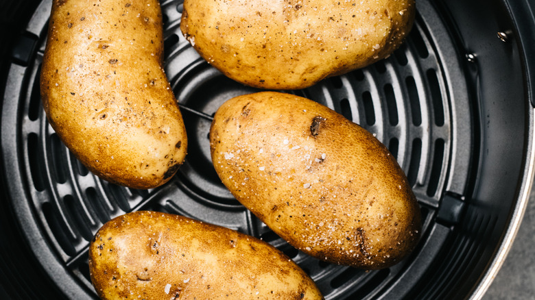 baked potatoes in an air fryer