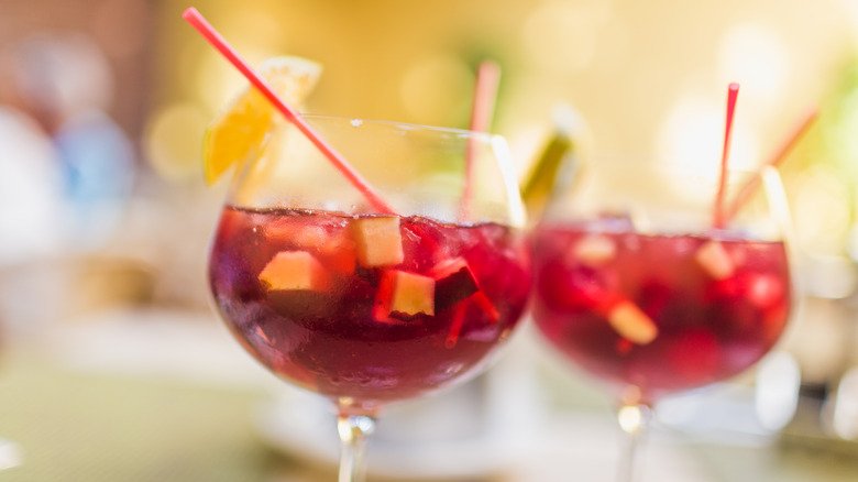 two glasses of red sangria