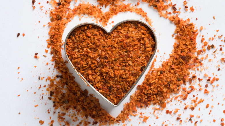 Tajin seasoning in heart shape