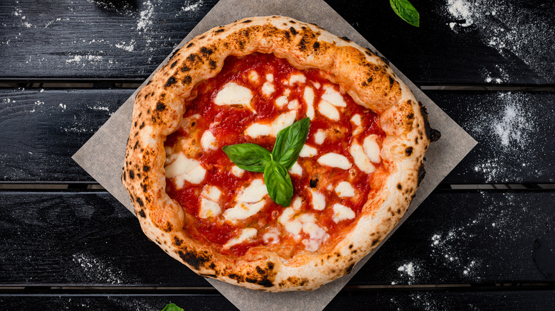 Neapolitan-style margherita pizza
