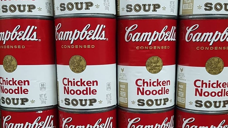 stacks of campbells soups