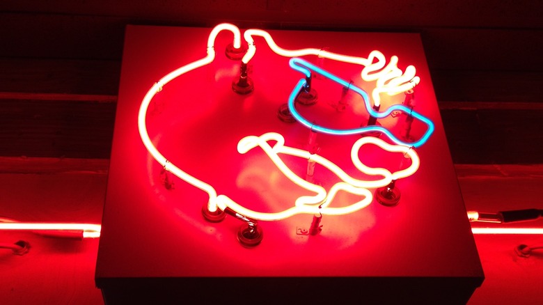 Red Hot & Blue neon sign 