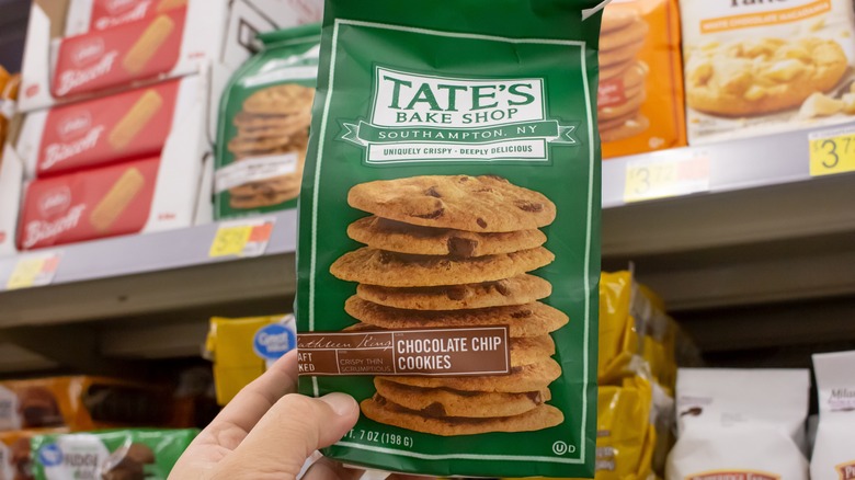 Bag of Tate's brand chocolate chip cookies