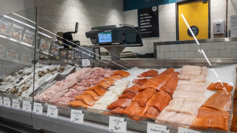 seafood counter at whole foods