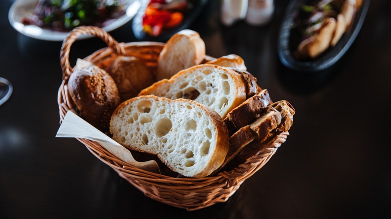 different sliced breads in a basket